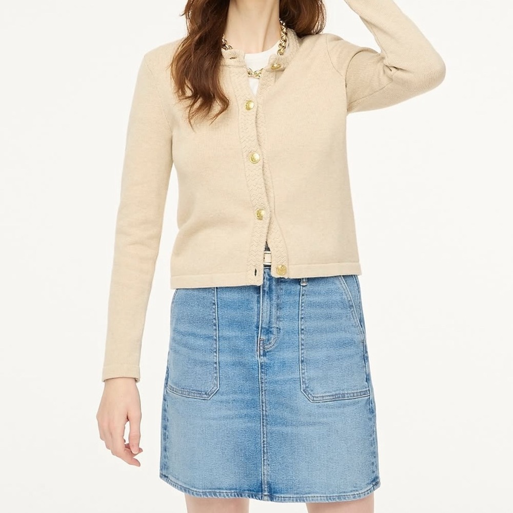 NWT J Crew Factory Denim Utility Skirt